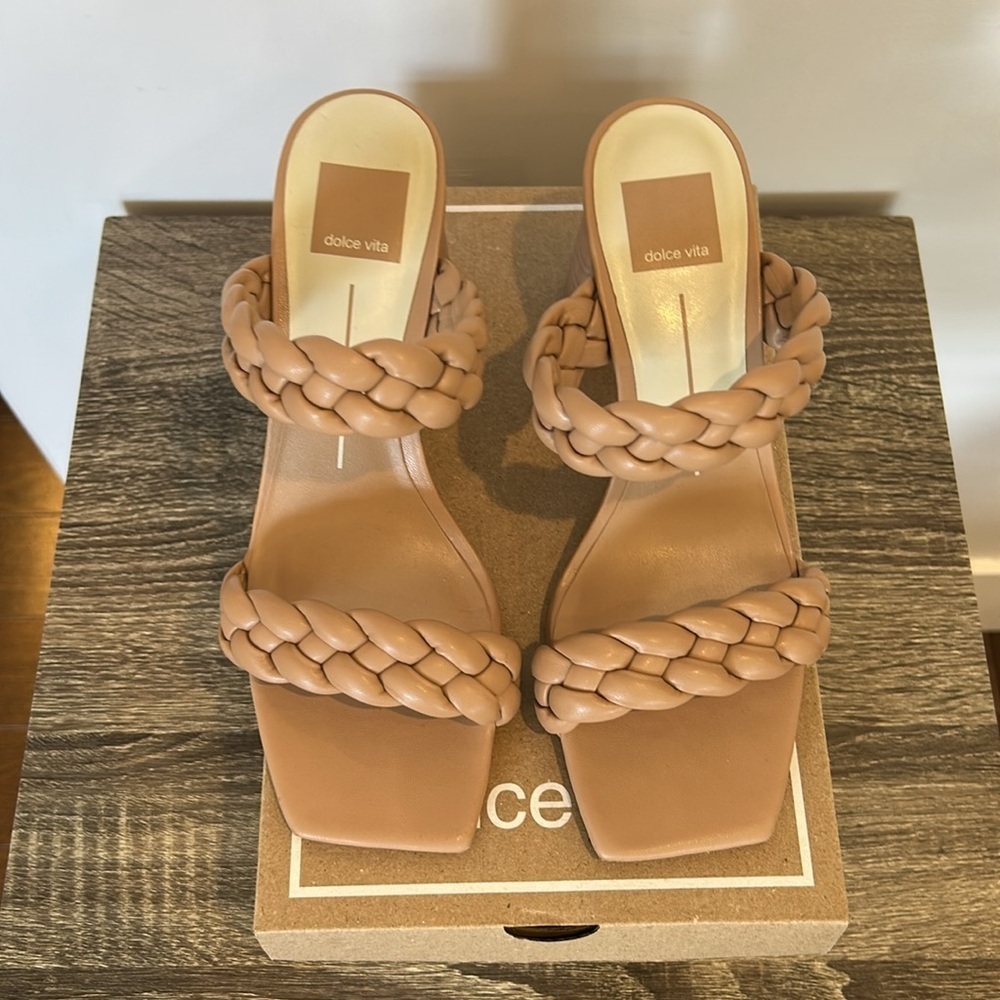 Dolce Vita Paily Braided Mule Heel in Blush - Picture 7 of 9